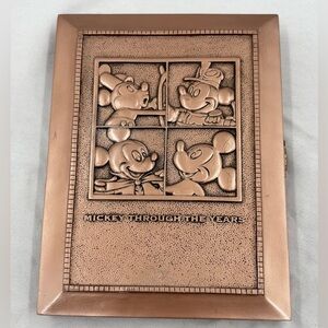 Mickey Through The Years Copper Metallic Picture Frame & Pin Walt Disney World